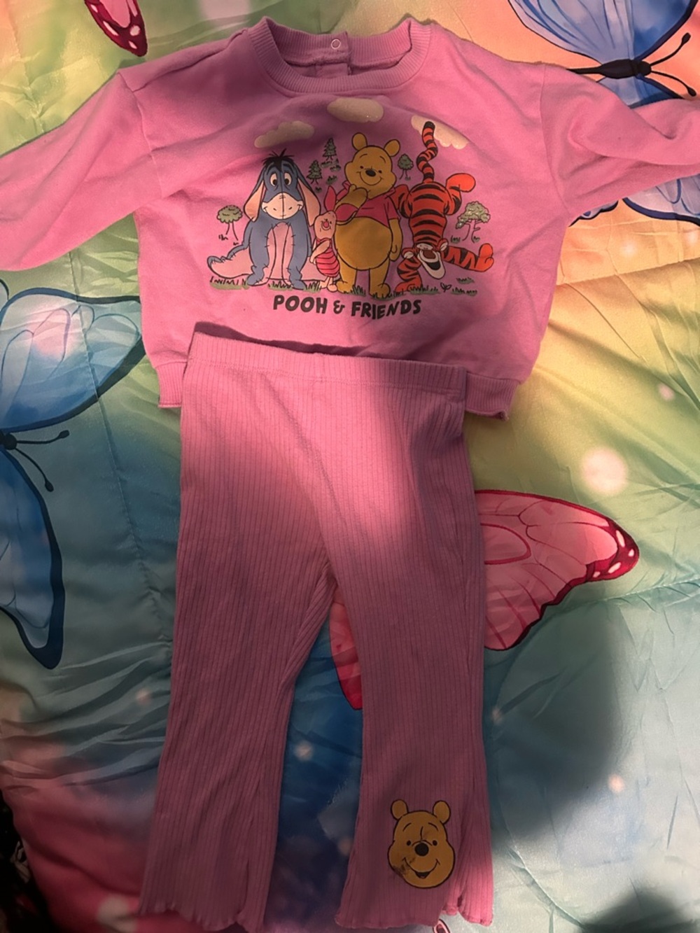 Pooh & Friends Pink Kids Pajama Set